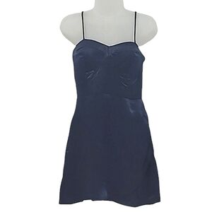 Miami Mini A-Line Dress Faux Wrap Spaghetti Strap Padded Top Sweetheart Neck NWT
